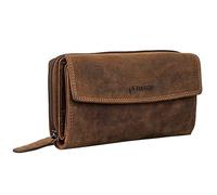 STILORD 'Alea' Portafoglio in pelle da donna grande protezione RFID Portafoglio donna vintage con NFC Portafoglio con cerniera in confezione regalo, Colore:bergamo - marrone