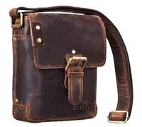 STILORD 'Alessio' Borsello tracolla uomo in pelle vintage per Tablet da 8,4 pollici Messenger piccola in cuoio vero resistente Borsa viaggio, Colore:zamora - marrone