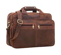 STILORD "Alexander" Borsa da lavoro in pelle uomo donna Grande borsa porta documenti e PC Ventiquattrore da ufficio Cartella per la scuola borsa a tracolla Colore:zamora - marrone