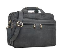 STILORD "Alexander" Borsa da lavoro in pelle uomo donna Grande borsa porta documenti e PC Ventiquattrore da ufficio Cartella per la scuola borsa a tracolla Colore:antracite