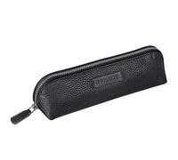 STILORD 'Alfons' Astuccio per matite di alta qualità in pelle vintage con cerniera cosmetica astuccio per matite rotolo per matite astuccio in vera pelle, Colore:nero
