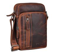 STILORD 'Amadeo' Borsello Uomo Tracolla Pelle per Tablet da 8,3 Pollici Borsa Piccola Vintage Borsello Messenger di Cuoio Borselli per Uomini Borsa Tracolla Vera Pelle, Colore:ambra - cognac