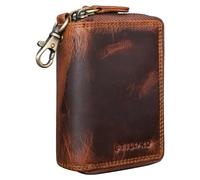 STILORD 'Amell' Custodia in pelle per carte di credito con portachiavi 2-in-1 Mini Portafoglio e Portacarte Portachiavi con Scomparto CE Protezione RFID Vera pelle, Colore:kara - cognac