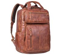 STILORD 'Amos' Esclusivo Zaino in Pelle per Lavoro e Studente - Vintage, per Computer Portatile, Uomo e Donna - Vera Pelle, Colore:brandy - cognac