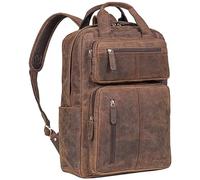 STILORD 'Amos' Esclusivo Zaino in Pelle per Lavoro e Studente - Vintage, per Computer Portatile, Uomo e Donna - Vera Pelle, Colore:zamora - marrone