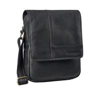 STILORD 'Andy' Borsa Tracolla Uomo Pelle Piccola Borsello Messenger Bag Vera Pelle Vintage Borse Spalla Tablet 11 Pollici iPad DIN A5 Borsetta, Colore:nero
