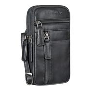 STILORD 'Asher' Marsupio in Pelle Uomo Borsa da cintura Vintage Borsa a tracolla Borsa per cellulare Piccolo Passaporto Portafoglio da viaggio Uomini, Colore:nero