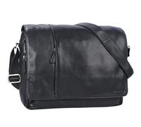 STILORD Borsa a tracolla in pelle nera Borsa porta PC da 15.6 pollici Messenger da lavoro università e ufficio Cartella portadocumenti grande Uomo Donna, Colore:nero