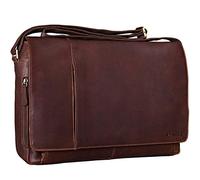 STILORD Borsa da studente insegnante professoressa in pelle vintage Borsa a tracolla per PC da 15,6 pollici con imbottitura Messenger da lavoro per università ed ufficio