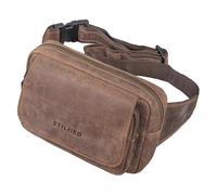 STILORD 'Boston' Marsupio Grande in Pelle Vera da Uomo Donna Borsello a Tracolla Monospalla Vintage Elegante in Cuoio, Colore:veleta - marrone