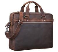 STILORD “Brayson” Borsa Computer Portátil Cuoio Borsa da Lavoro Portadocumenti Ventiquattrore Custodia Porta PC 15” Pollici Borsa a Tracolla Cuoio Vero Colore:zamora - marrone