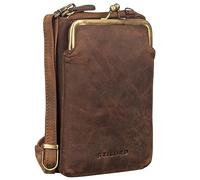 STILORD 'Brea' Borsa per Cellulare Vintage a Tracolla in Pelle Donna Borsa a Tracolla Piccola in Vera Pelle Portafoglio retrò Donna, Colore:marrone medio