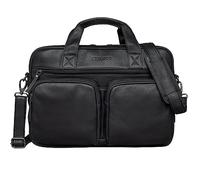 STILORD “Caesar” Borsa Ventiquattrore Uomo in Pelle Borsa Grande a Tracolla Insegnate da Donna Porta Computer per Ufficio Colore:ossidiana nero