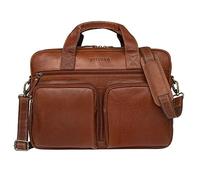 STILORD 'Caesar' Borsa Ventiquattrore Uomo in Pelle Borsa Grande a Tracolla Insegnate da Donna Porta Computer per Ufficio, Colore:cannes - marrone