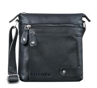 STILORD “Cameron” Borsello Pelle da Uomo Modello Piccolo Borsa a Tracolla Vintage in Cuoio per Città Spiaggia Festa Concerti Colore:nero