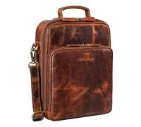 STILORD 'Can' Borsa da Uomo in Pelle Grande Vintage Borsa a Tracolla per MacBook 13,3 pollici DIN A4 Vintage Borsa Crossbody in Cuoio, Colore:kara - cognac