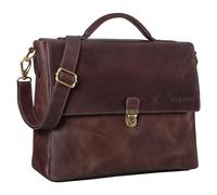 STILORD 'Chase' Ventiquattrore Uomo in Pelle, Borsa Tracolla Vintage Business per Documenti DIN A4, Ufficio Classica, Trolley Agganciabile in Cuoio, Colore:lyon - marrone