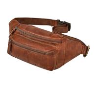 STILORD 'Devon' Marsupio Uomo Pelle Cognac Vintage - Borsello da Cintura Pelle Vera con Molte Tasche - Zaino da Petto Antifurto - L'ideale Marsupi per Viaggi e Festival
