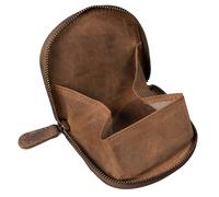 STILORD "Dinero" Portafoglio Uomo in Pelle Piccolo con Zip Portamonete e Scomparti per Banconote Borsellino da Uomo Compatto, Portafogli con Monete Colore:marrone medio