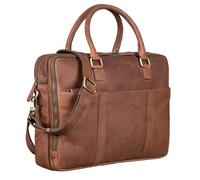 STILORD “Drake” Borsa Tracolla Porta PC Pelle Borsa Lavoro da Uomo e Donna Stile Vintage Ventiquattrore in Cuoio Portadocumenti per Trolley Colore:messina - marrone