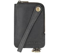 STILORD 'Eamon' Portachiavi in Pelle con Moschettone Astuccio Porta Chiavi Piccolo Portachiavi Chiuso con Cerniera Organizzatore Chiavi Vintage in Vera Pelle, Colore:antracite
