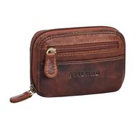 STILORD "Eason" Portachiavi in Pelle da Uomo con Molti Scomparti - Astuccio per Chiavi e Monete da Donna - Portachiavi in Cuoio Autentico con Scomparto per Banconote Colore:kara - cognac