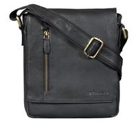 STILORD “Easton” Borsa Messenger Piccola in Pelle Borsello Uomo Cuoio con Tracolla per Tablet da 10,1 Pollici Viaggio Colore:nero