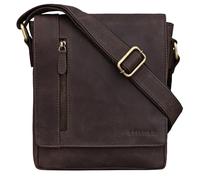 STILORD “Easton” Borsa Messenger Piccola in Pelle Borsello Uomo Cuoio con Tracolla per Tablet da 10,1 Pollici Viaggio Colore:marrone - moscato