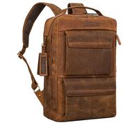 STILORD 'Egon' Zaino Sostenibile in Pelle per Computer Portatile da 15 Pollici - Per Donne e Uomini, Vintage per Affari, Colore:avani - marrone