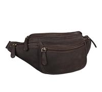 STILORD 'Eliah' Marsupio in pelle vintage da uomo Borsa a tracolla Borsello Zainetto monospalla con Tasche Cerniera Resistente per Sport Jogging Festival Montagna, Colore:marrone scuro - pallido