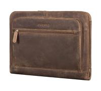 STILORD "Elton" Cartellina Porta Documenti A4 Pelle Vintage Raccoglitore Documenti per MacBook Custodia per Macbook 13,3 Pollici Portablocco Cuoio Genuino Colore:marrone medio