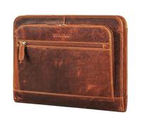 STILORD 'Elton' Cartellina Porta Documenti A4 Pelle Vintage Raccoglitore Documenti per MacBook Custodia per Macbook 13,3 Pollici Portablocco Cuoio Genuino, Colore:kara - cognac