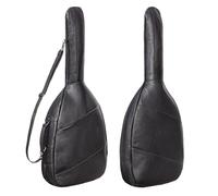 STILORD 'Elvis' Custodia Chitarra Classica e Acustica 4/4 in Vera Pelle Borsa Chitarra Imbottita 39' 40' 41' Gigbag Impermeabile per Concerto Fodero Chitarra Resistente, Colore:nero