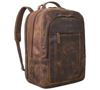 STILORD 'Erikson' Zaino in Pelle XL Uomo Donna - Grande Zaino Vintage per Laptop 15 16 17 Pollici - Zaino Business con Sistema Trolley & Tasca Antifurto, Colore:zamora - marrone