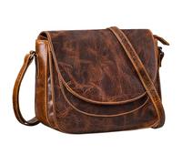 STILORD 'Fleur' borsa donna tracolla media pelle elegante - borsa vera pelle a tracolla con chiusura magnetica - ideale come borsello a mano donna con scomparto antifurto, Colore:luino - marrone