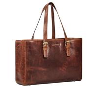 STILORD 'Gaby' Borsa Donna Grande Pelle Vera Borsette a Spalla Tote Bag per Laptop da 13,3 Pollici Borse Grandi Tracolla Università Shopper per Donne a Cuoio Genuino, Colore:kara - cognac