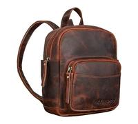 STILORD 'Gerda' Mini Zaino Donna in pelle Vintage Daypack Piccolo Daypack Zaino moderno Borsetta in vera pelle di alta qualità, Colore:porto - cognac