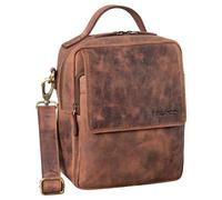 STILORD 'Gideon' Borsello Uomo a Tracolla in Pelle Vintage Borsa a Mano Piccola Messenger Bag per Tablet 10 Pollici Borsetta Maschile A5 in cuoio, Colore:aneto - marrone