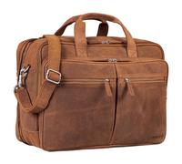 STILORD 'Gigantus' Borsa Porta PC 17,3 Pelle Valigetta pelle valigetta porta documenti Borsa da lavoro Porta documenti grande pelle Vintage, Colore:tan marrone - scuro