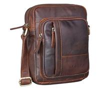STILORD "Godric" Borsa a tracolla da uomo vintage in vera pelle Piccola borsa messenger Borsa a tracolla in vera pelle Borsa da uomo Colore:cognac marrone scuro