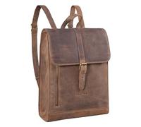 STILORD 'Grover' Zaino per Lavoro Pelle da Uomo Donna Grande Zaino Porta PC 16 Pollici Borsone da Viaggio Borsa Business per in Cuoio Genuino, Colore:marrone medio