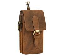 STILORD 'Harper' Marsupio Porta Cellulare Cintura in Pelle Vintage Piccolo Borsello da Cintura Porta Telefono per Uomo Donna ideala per Running Viaggio in Cuoio Vera, Colore:avani - marrone