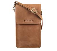 STILORD 'Imola' Borsa porta cellulare in vera pelle vintage Tracolla compatta unisex marsupio crossbody per uomo e donna, Colore:taranto - marrone
