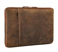 STILORD 'Ino' Custodia Pc 15.6 Pollici Pelle Sottile Borsa da Lavoro Uomo e Donna Vintage Cartella Portadocumenti A4 Laptop Sleeve in Vera Pelle, Colore:calais - marrone