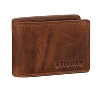 STILORD 'Jay' Mini Portafoglio Uomo Pelle Borsellino Blocca RFID Pelle Portamonete Vintage Elegante Porta Carte Sicuro Protezione NFC Cuoio Genuino, Colore:kara - cognac