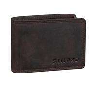 STILORD 'Jay' Mini Portafoglio Uomo Pelle Borsellino Blocca RFID Pelle Portamonete Vintage Elegante Porta Carte Sicuro Protezione NFC Cuoio Genuino, Colore:marrone scuro