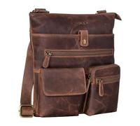 STILORD "Jess" Vintage Borsa a Spalla Pelle per Uomini e Donne Borsa a tracolla con Spallina Borsa a Mano per il Tempo Libero per DIN A5 e iPad 10,1 pollici Colore:marrone medio