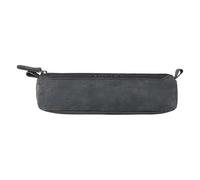 STILORD 'Jim' Astuccio in Pelle Vintage | Grande Astuccio Portapenne Cuoio Rotondo a 2 Scomparti | Portacolori resistente per Penne | Organizzatore in Pelle Vera, Colore:carbon - grigio