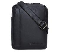 STILORD 'John' Borsa Piccola Uomo in Pelle Vintage Borsetta Cuoio Borsello con Tracolla per Tablet da 8,4 Pollici, Colore:nero