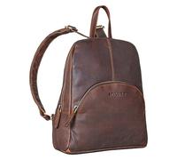 STILORD 'Josephine' Borsetta Elegante Zaino Donna Piccolo in Pelle Vera City Backpack Vintage, Colore: Cognac Marrone Scuro
